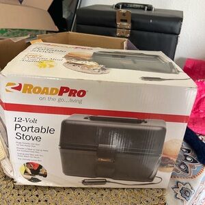 RoadPro RPSC-197 12-Volt Portable Stove Cook  in Car RV Camper Truckers in Box